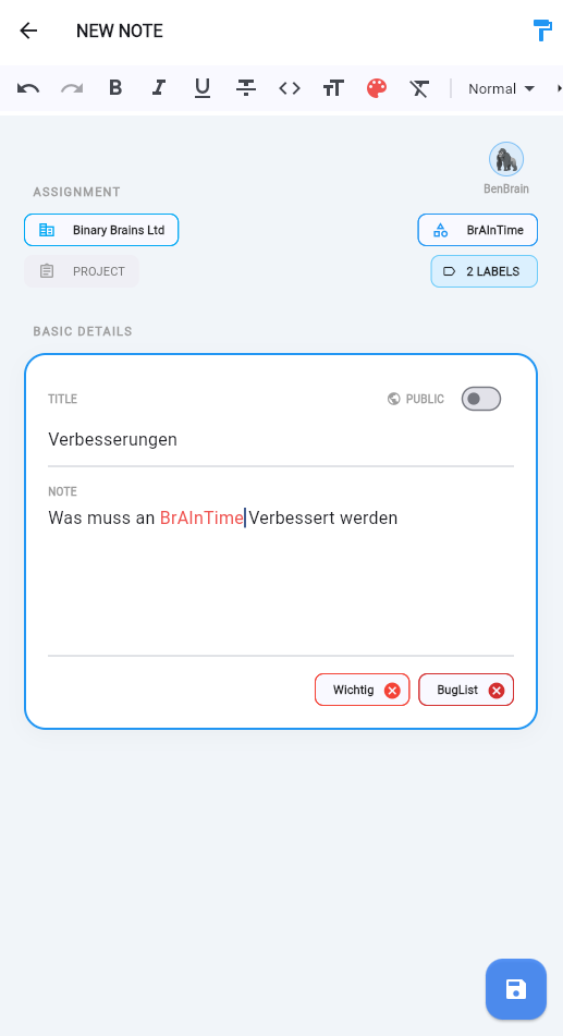 Add Note Details